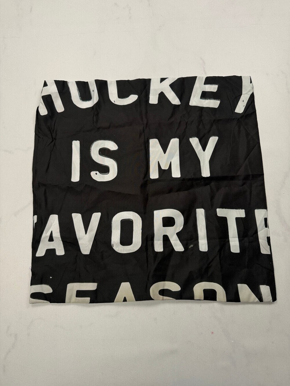 Hockey is my Favorite Season Throw Pillow Cover